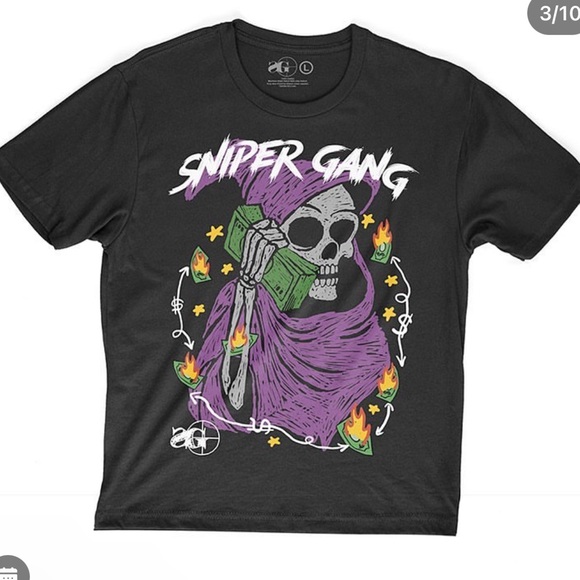 Sniper gang graphic tee sz various - Picture 1 of 5